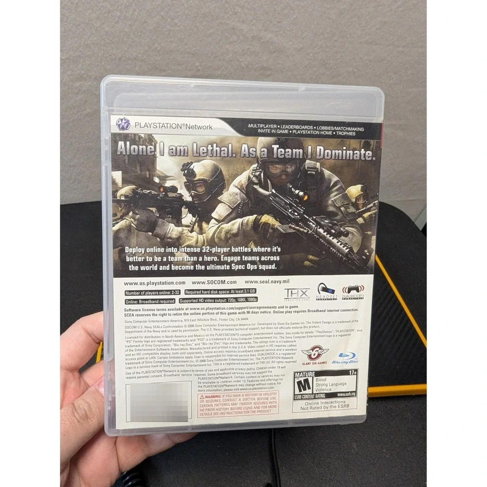 Sony SOCOM US Navy SEALs Confrontation PS3 Game Tactical Shooter CIB